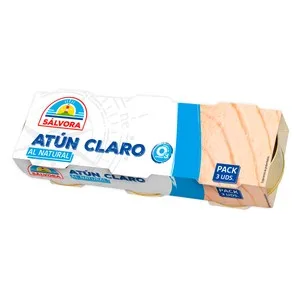 Salvora Atún Claro al Natural 3 X 52 Gr. 156 G