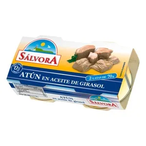 Sálvora Atún en Aceite Vegetal Latas 2 X 52 G. 104 G