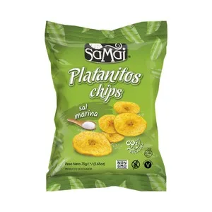 Samai Chips de Plátano (platanitos) con Sal Marina 75 G. 70 G