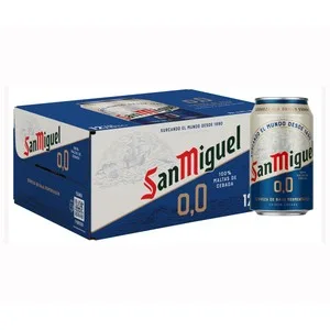 SAN Miguel Cerveza sin Alcohol 0.0% Pack de 12 Uds X 33 Cl. 3960 ML