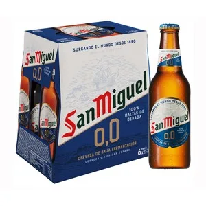 SAN Miguel Cervezas sin Alcohol 0% Pack 6 Uds. X 25 Cl. 1500 ML