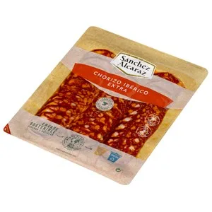 Sánchez Alcaraz Chorizo Ibérico Extra, Elaborado sin Gluten ni Lactosa y Cortado en Lonchas Sánchez Alcaraz 100 G.