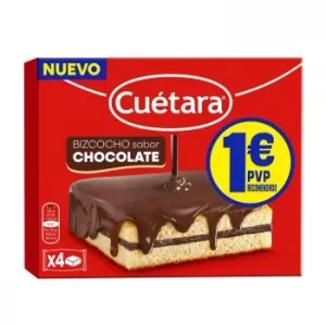 Sándwich de Bizcocho Sabor Chocolate Cuétara 112 G.