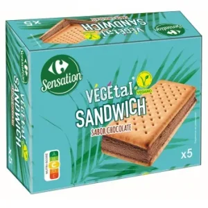 Sandwich de Chocolate Vegetal Sensation Carrefour 5 Ud.