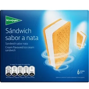 Sándwich de Helado Sabor a Nata 6 Unidades el Corte Ingles