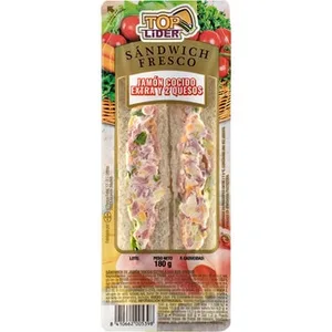 Sandwich de Jamón Cocido Extra y Dos Quesos  Toplider 180 G