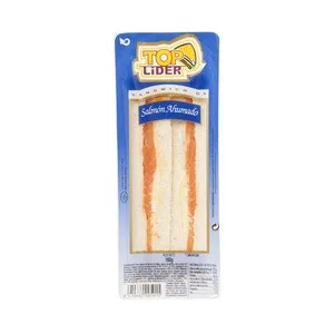 TOP Lider Sandwich de Pan Blanco con Salmón Ahumado y Mahonesa TOP Lider 160 G.