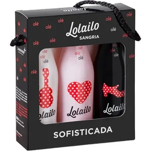 Sangría Estuche de Regalo Sofisticada con 2 de Sangría Rose + 1 Botella Sangría Red (envases de Vidrio) Lolailo
