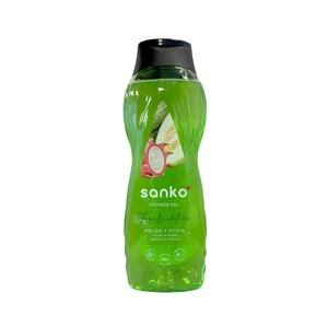 Sanko Fruit Edition Gel para Baño o Ducha con Aroma a Melón y Extracto de Fruta de Dragón 750 Ml