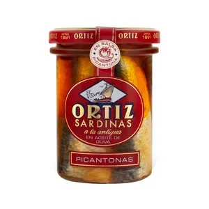 Ortiz Sardinas a la Antigua, en Aceite de Oliva, Picantonas 140 G. 150 G