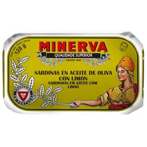 Minerva Sardinas en Aceite de Oliva con Limón 120 G. 85 G