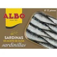 Sardinilla en Aceite de Oliva Albo, Lata 107 G