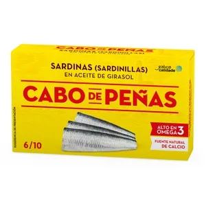 Sardinillas en Aceite de Girasol Cabo de Peñas Lata de 60 G.