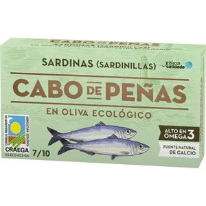 Sardinillas en Aceite de Oliva Ecológico 7-10 Piezas Cabo de Peñas