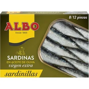 Albo Sardinillas en Aceite de Oliva Virgen Extra 8/12 Piezas 105 G.