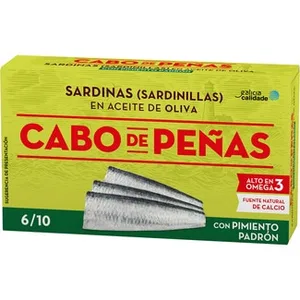 Sardinillas en Aceite Oliva con Pimiento de Padrón Cabo de Peñas