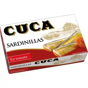 Sardinillas en Salsa de Tomate Cuca sin Gluten y sin Lactosa 60 G.