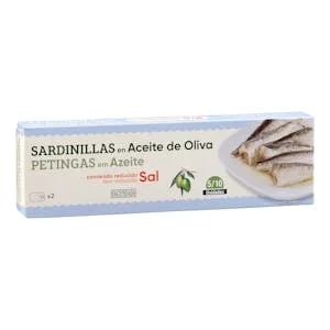 Sardinillas Reducidas en Sal en Aceite de Oliva Hacendado 0.18 KG