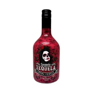 Sargento Tequela Licor de Crema de Cereza con Tequila y Agave Botella 70 Cl. 700 ML