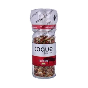 Toque Sazonador Ibérico, Ideal para Tortillas, Estofados, Sopas y Ensaladas Frasco de 28 G.
