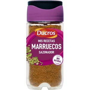 Sazonador Marruecos Mezcla a Base de Comino y Cilantro Ideal para Carnes y Verduras  Ducros MIS Recetas 32 G