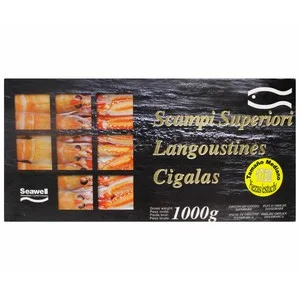 Scampi Cigala 17 / 20 Ultracongeladas Scampi 800 G.