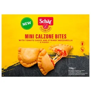 Schar Mini Calzone con Salsa de Tomate y Tiras de Mozzarella, Elaborados sin Gluten 9 Uds. 250 G