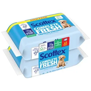 Scottex Fresh Papel Higiénico Húmedo (toallitas Wc), con Agua Micelar y Vitamina e 2 X 74 Uds. 148 UD