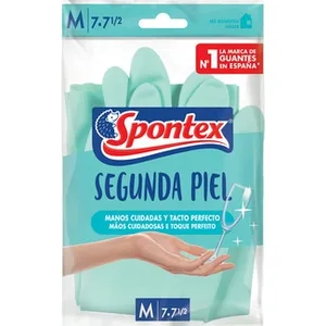 Segunda Piel Guantes Reutilizables Intertior Té Blanco Talla M Par Spontex