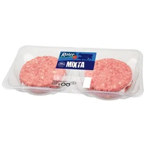 Roler Selección la Carniceria Bandeja de Burger Meat Mixta (vacuno - Cerdo), Elaboradas sin Gluten ni Lactosa 4 X 80 G. 320 G