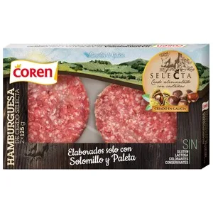 Coren Selecta Hamburguesas de Cerdo Alimentado con Castañas 2 X 125 G. 250 G