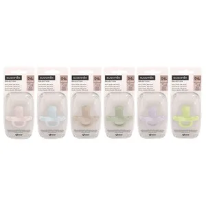 Suavinex Selection Chupete Suave y Flexible 100% Silicona con Tetina Fisiológica, de 0 a 6 Meses.