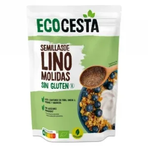 Semillas de Lino Molidas sin Azúcar Añadido Ecológicas Ecocesta sin Gluten Doy Pack 200 G.