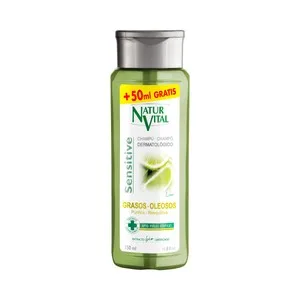 Natur Vital Sensitive Champú con Extracto de Lima Ecológica, para Cabellos Grasos 300 Ml.