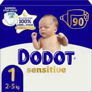 Sensitive Pañales Recién Nacido de 2 a 5 Kg Talla 1  Dodot 90 Unidades