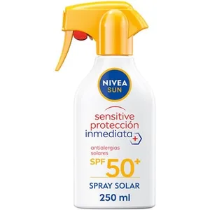 Sensitive Protección Inmediata Leche Solar Antialergias Solares Spf-50+ para Piel Sensible, Resistente al Agua Nivea SUN