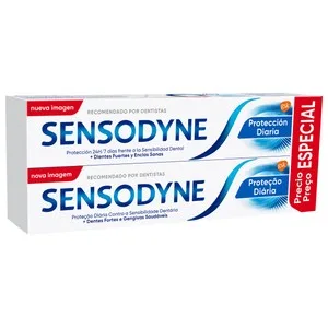 Sensodyne Protección Diaria Pasta de Dientes con Flúor, para Personas con Sensibilidad Dental 2 X 75 Ml. 150 ML