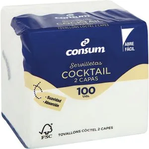 Servilleta Cocktail 2 Capas 20x20 100 u
