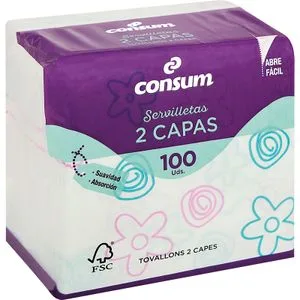 Servilletas 2 Capas Decoradas 33x32 100 u