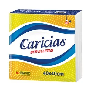 Caricias Servilletas 40x40 50 Unds. 50 UD