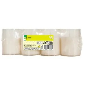 Set de 4 Velas de Color Blanco, Producto Económico Alcampo. 4 UD