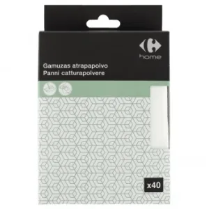 Set de 40 Gamuzas Atrapapolvo Desechables Carrefour 5,5x11,5x18 Cm