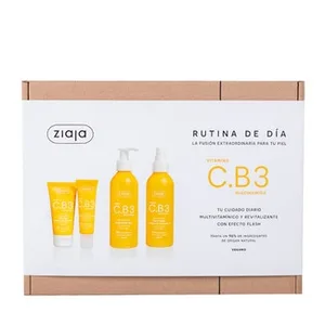 Set de Regalo Vitamin C.b3 Niacinamide con Gel Limpiador Facial, Tónico Facial, Sérum Facial y Crema Facial de Día Ziaja