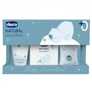 Set Higiene Bebé Chicco Natural Sensation: Gel & Champú 200 Ml, Crema Corporal 150 Ml y Agua Perfumada 100 Ml.