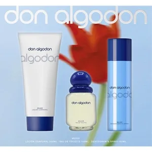 Set Tripack con Eau de Toilette Femenina 100 Ml + Loción Corporal 200 Ml + Desodorante Spray 150 Ml DON Algodon