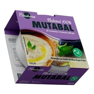 Shukran Mutabal (crema de Berenjena) Elaborado con Aceite de Oliva Virgen Extra Shukran 200 G. 180 G