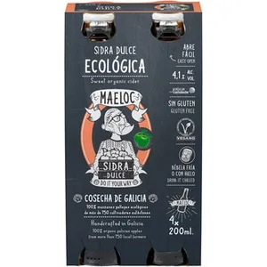 Sidra Dulce Cosecha de Galicia Ecológica Pack 4 Maeloc