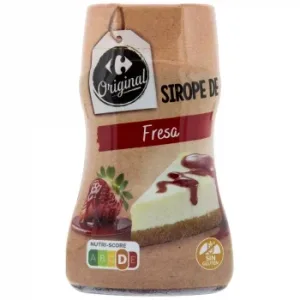 Sirope de Fresa Carrefour Original sin Gluten 420 G.