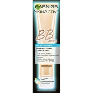 Skin Active BB Cream Hidratante Diario Todo en Uno Tono Medio Piel Mixta a Grasa Garnier
