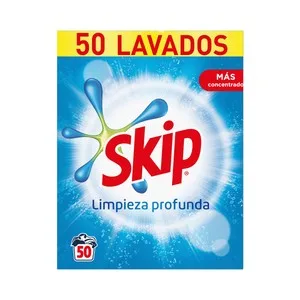 Skip Limpieza Profunda Detergente en Polvo para Lavadora 50 Ds. 50 UD